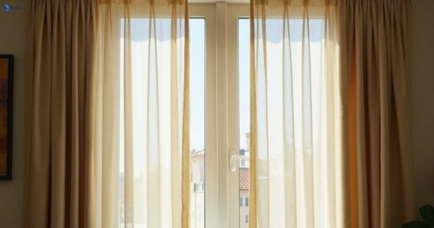 Dull dusty drapes in shellharbour-nsw before professional cleaning